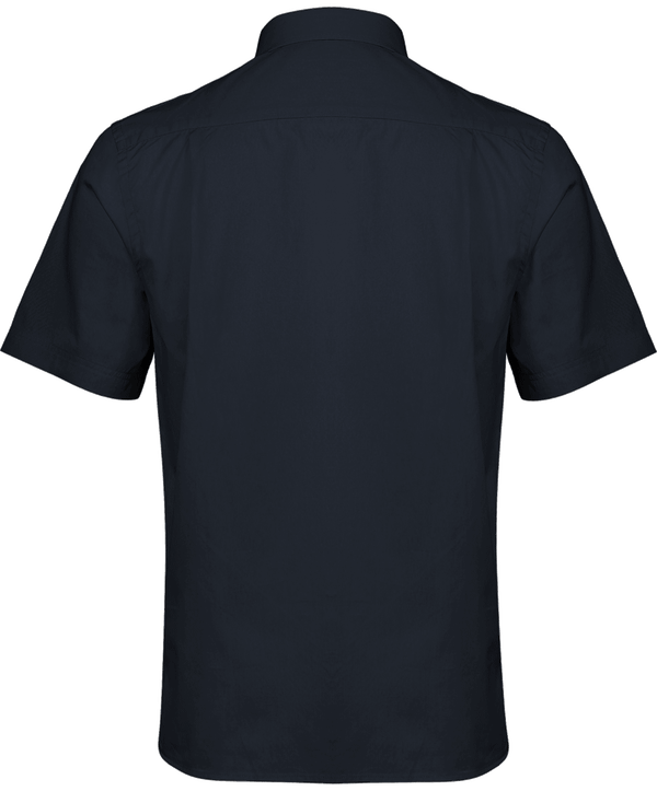 Chemise popeline manches courtes homme dos Navy