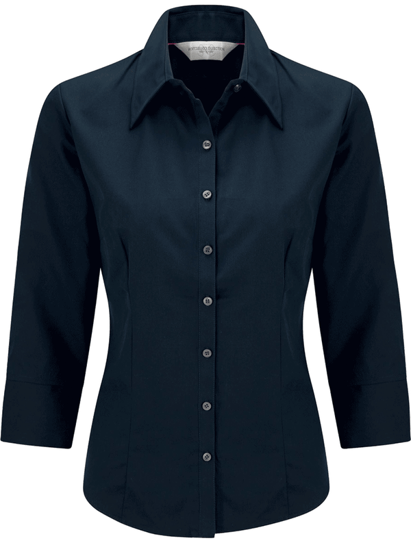Chemise cintree luxury manches 3 4 femme plexus Navy