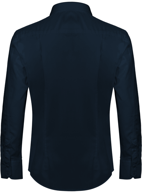 Chemise cintree luxury manches longues homme dos Navy