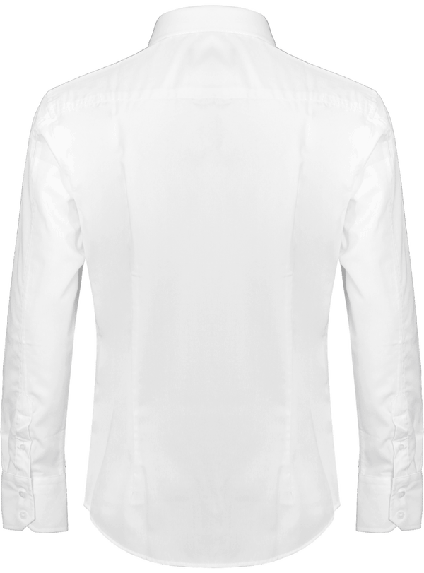 Chemise cintree luxury manches longues homme dos White