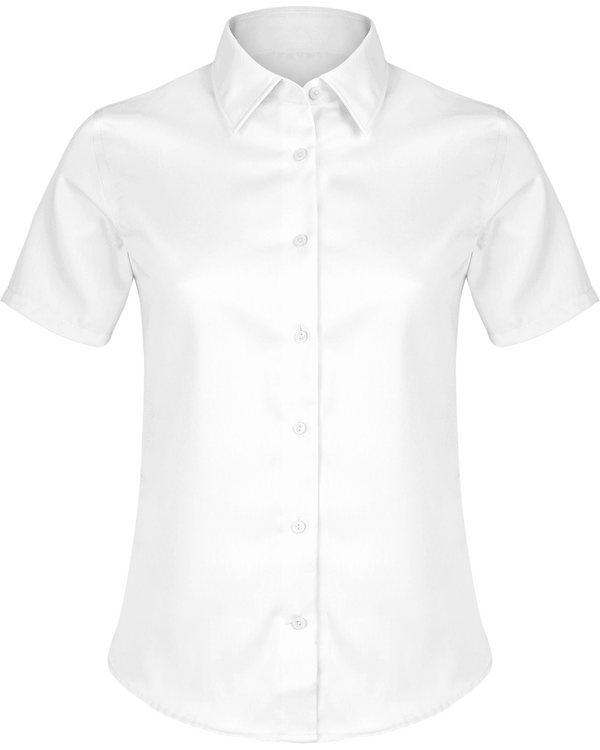 Chemise manches courtes sans poche femme plexus White