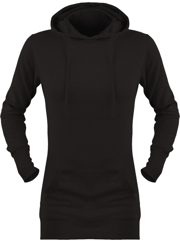 Sweat long a capuche femme plexus Jet Black