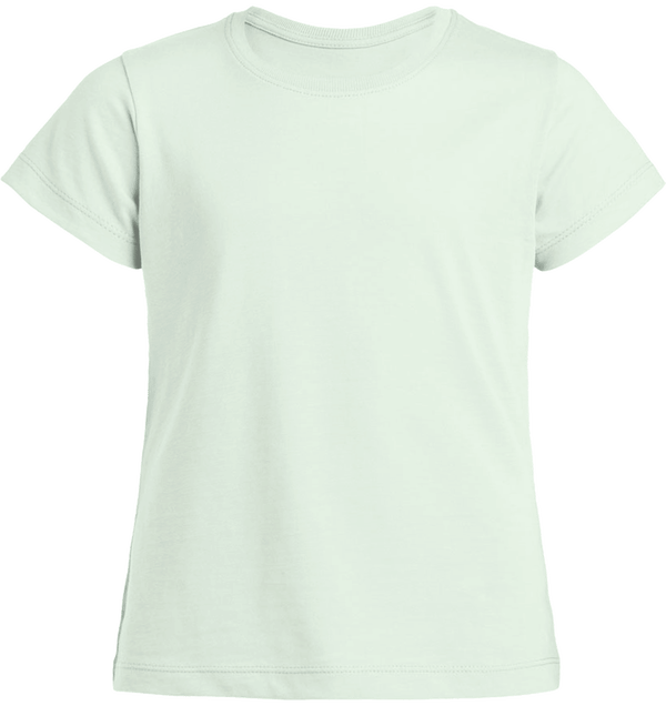 T shirt fille mini stella draws face Light Opaline