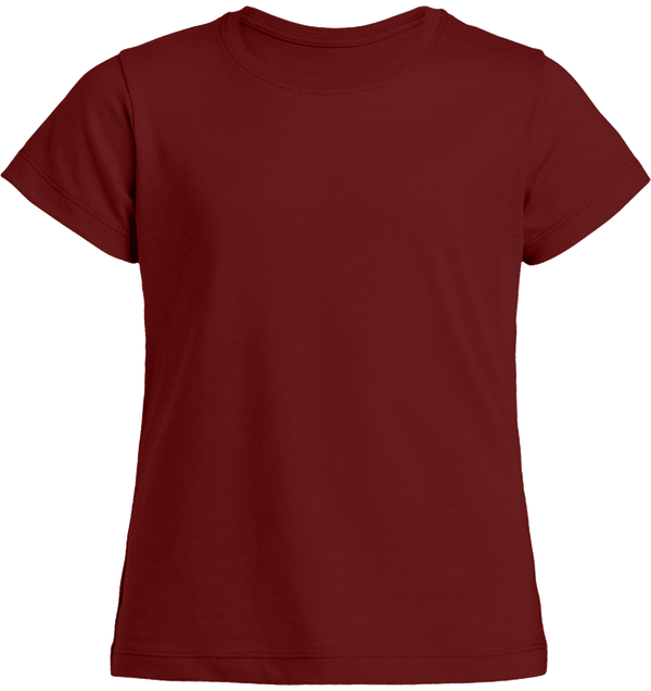 T shirt fille mini stella draws face Burgundy