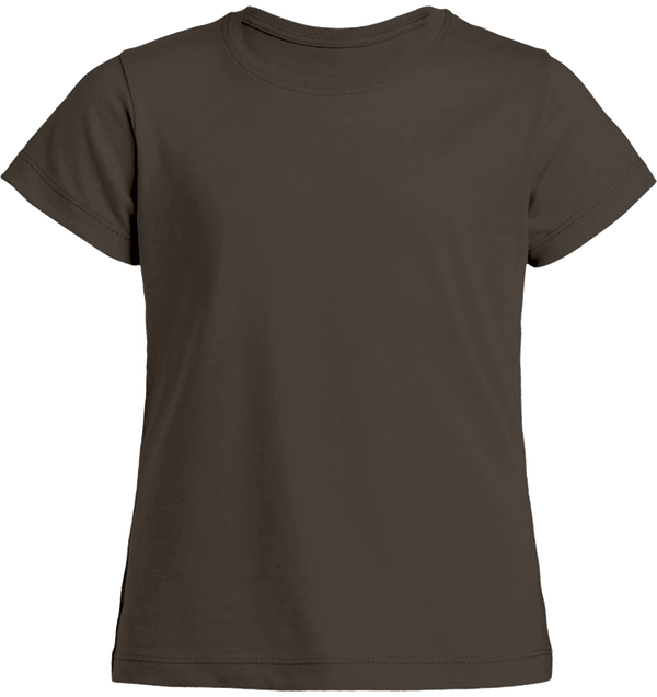 T shirt fille mini stella draws face Anthracite