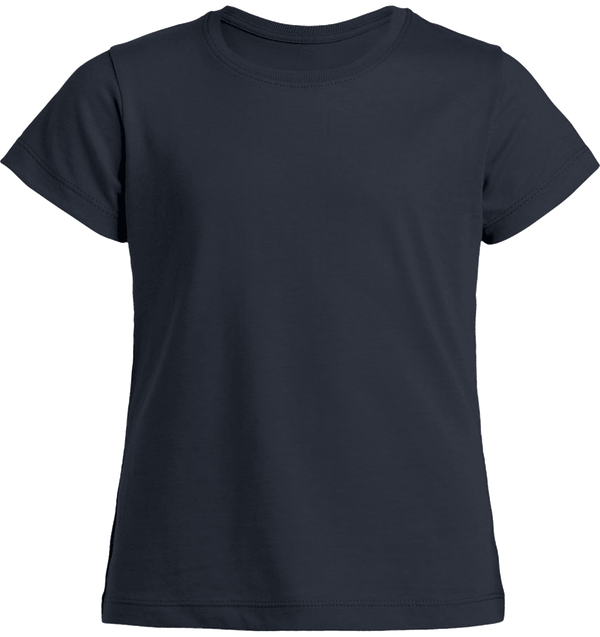 T shirt fille mini stella draws face Navy