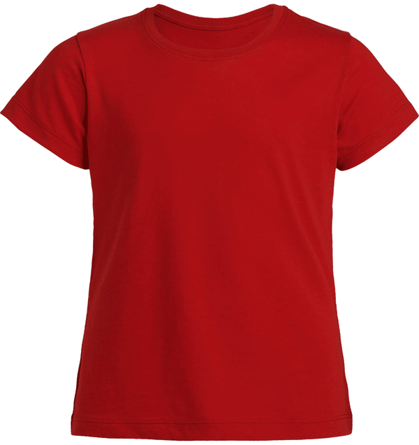 T shirt fille mini stella draws face Red