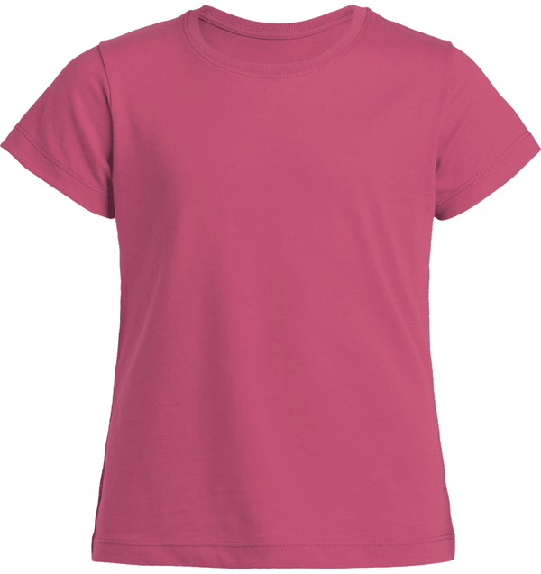 T shirt fille mini stella draws face Camelia Pink