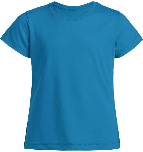 T shirt fille mini stella draws face Azur