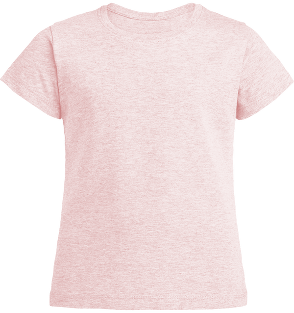 T shirt fille mini stella draws face Cream Heather Pink