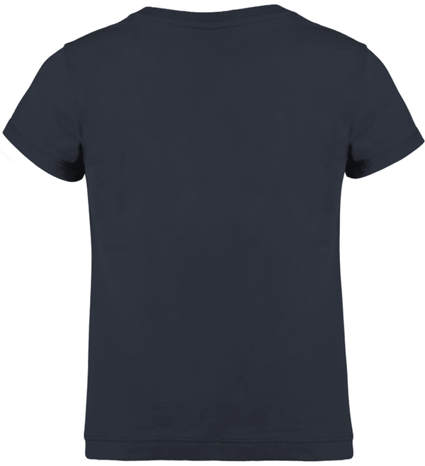 T shirt fille mini stella draws dos Navy