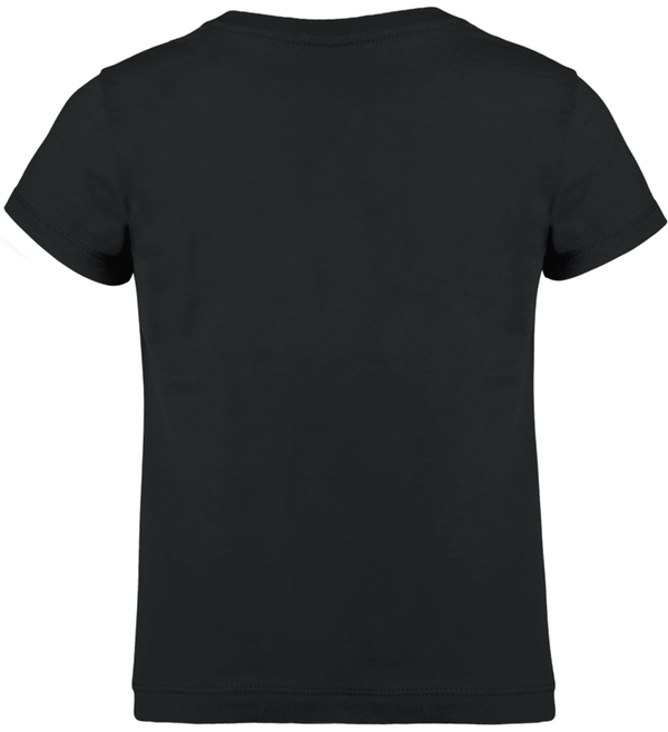 T shirt fille mini stella draws dos Black