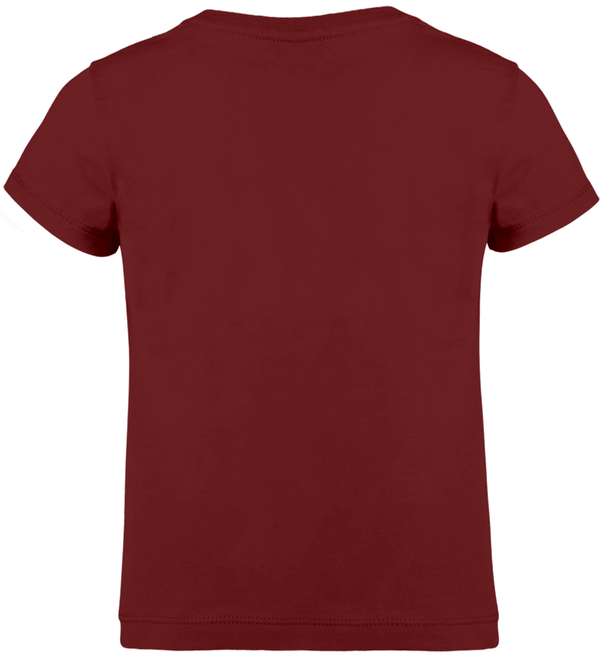 T shirt fille mini stella draws dos Burgundy