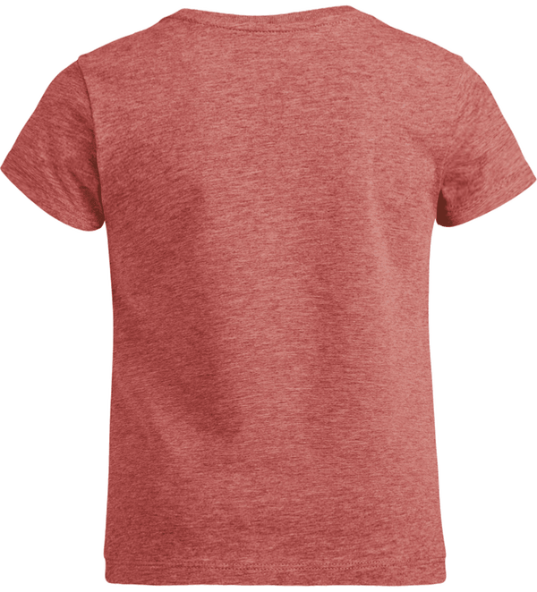 T shirt fille mini stella draws dos Mid Heather Red