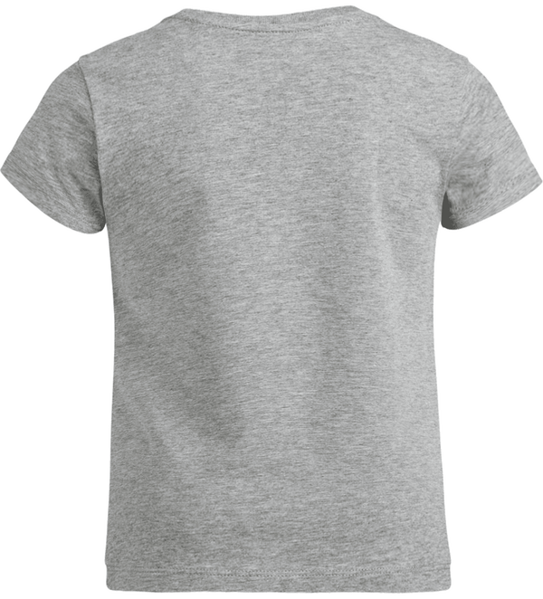 T shirt fille mini stella draws dos Heather Grey