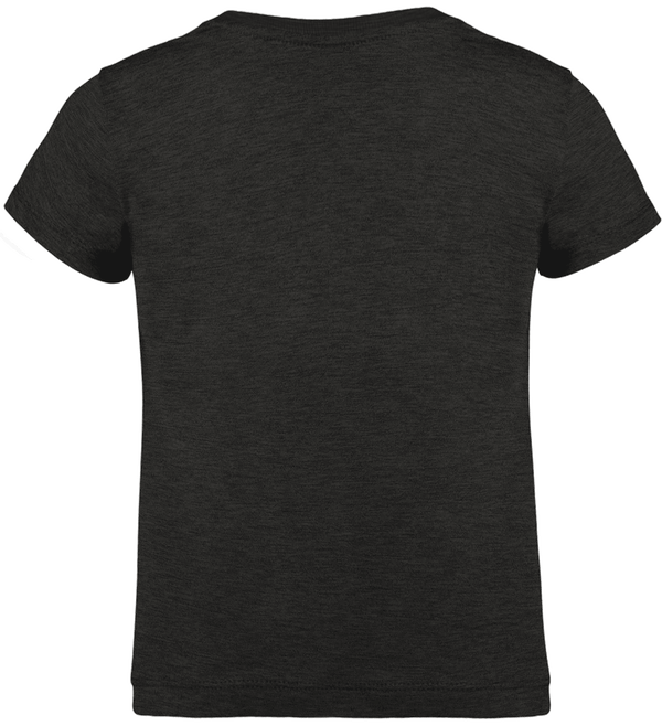 T shirt fille mini stella draws dos Dark Heather Grey