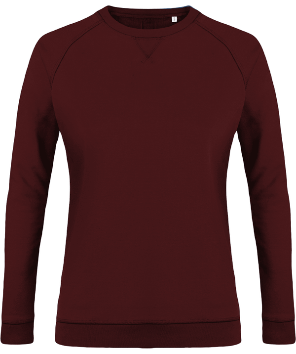 Sweat col rond femme stella trips face Burgundy