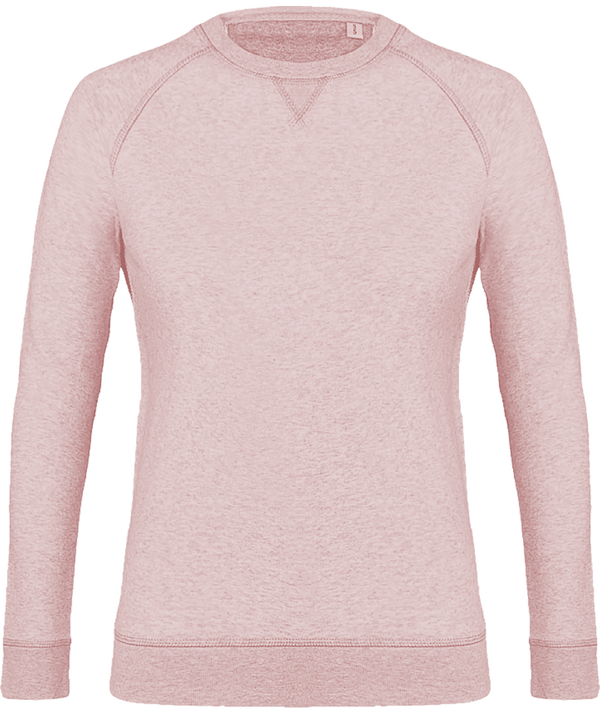 Sweat col rond femme stella trips face Cream Heather Pink