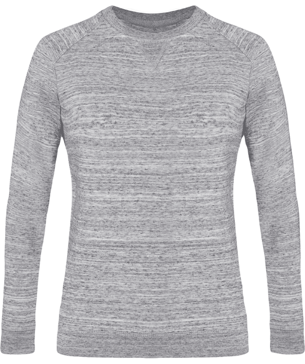 Sweat col rond femme stella trips face Slub Heather Grey