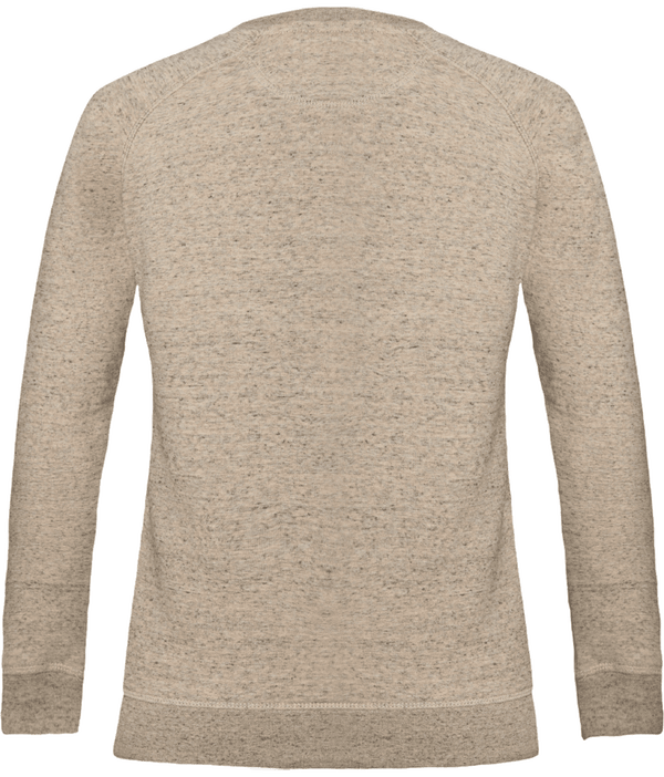 Sweat col rond femme stella trips dos Slub Mid Heather Clay