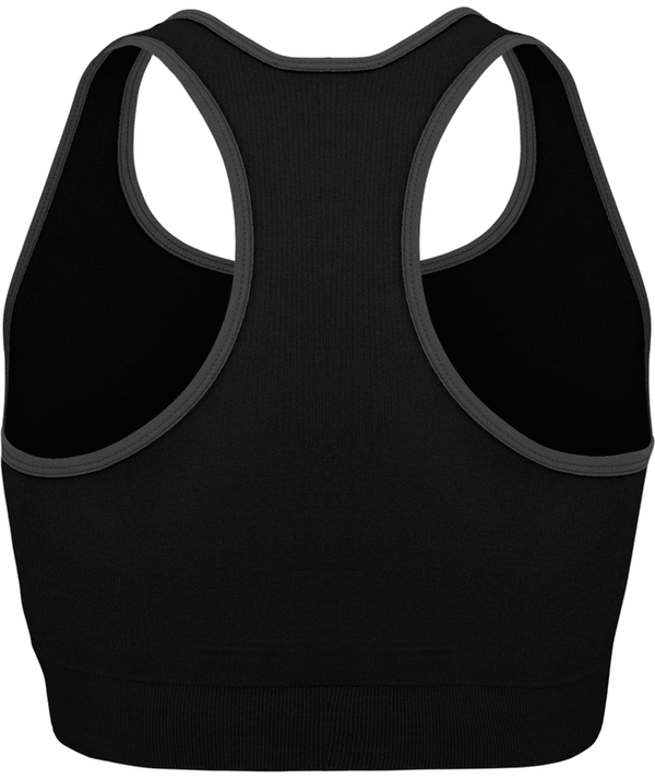 Brassiere sport sans couture dos Black / Storm Grey