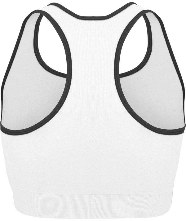 Brassiere sport sans couture dos White / Storm Grey
