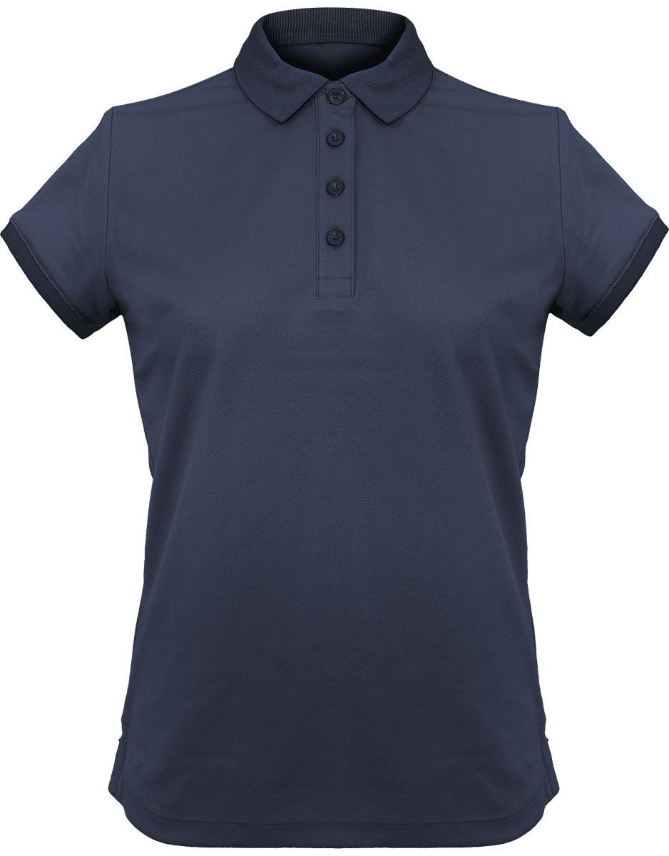 Women's Sports Polo Shirt | Feminine And Elegant Sky Blue / Sporty Navy