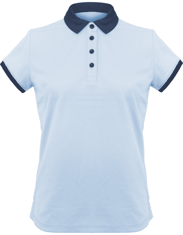 Women's Sports Polo | Feminine And Elegant Sky Blue / Sporty Navy