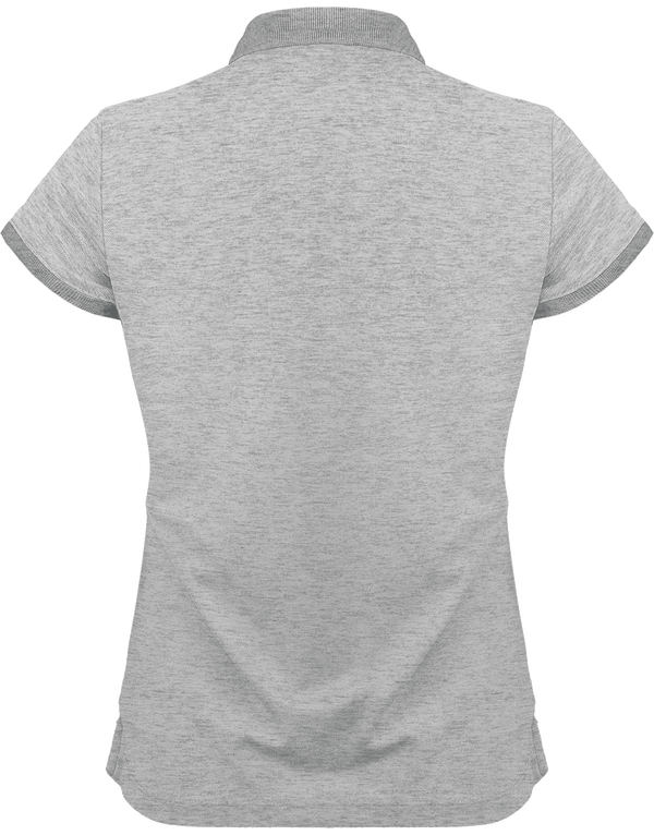 Polo pique performance femme dos Grey Heather / Grey Heather