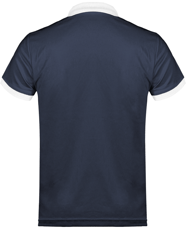 Polo pique performance homme dos Sporty Navy / White