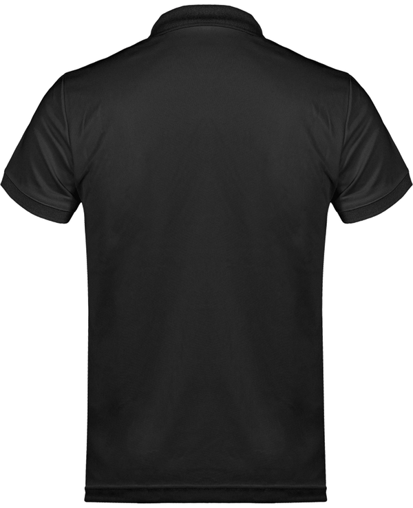 Polo pique performance homme dos Black