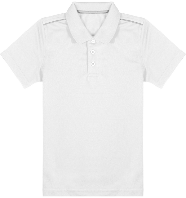 Polo De Deportivo Infantil Bordado E Impreso White