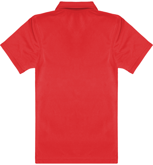 Polo sport manches courtes enfant avec galon dos Sporty Red