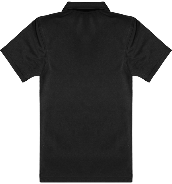 Polo sport manches courtes enfant avec galon dos Black