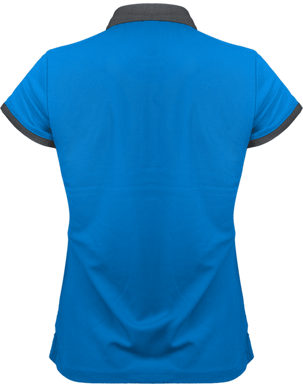Polo femme pique performance dos Sporty Royal Blue / Sporty Grey