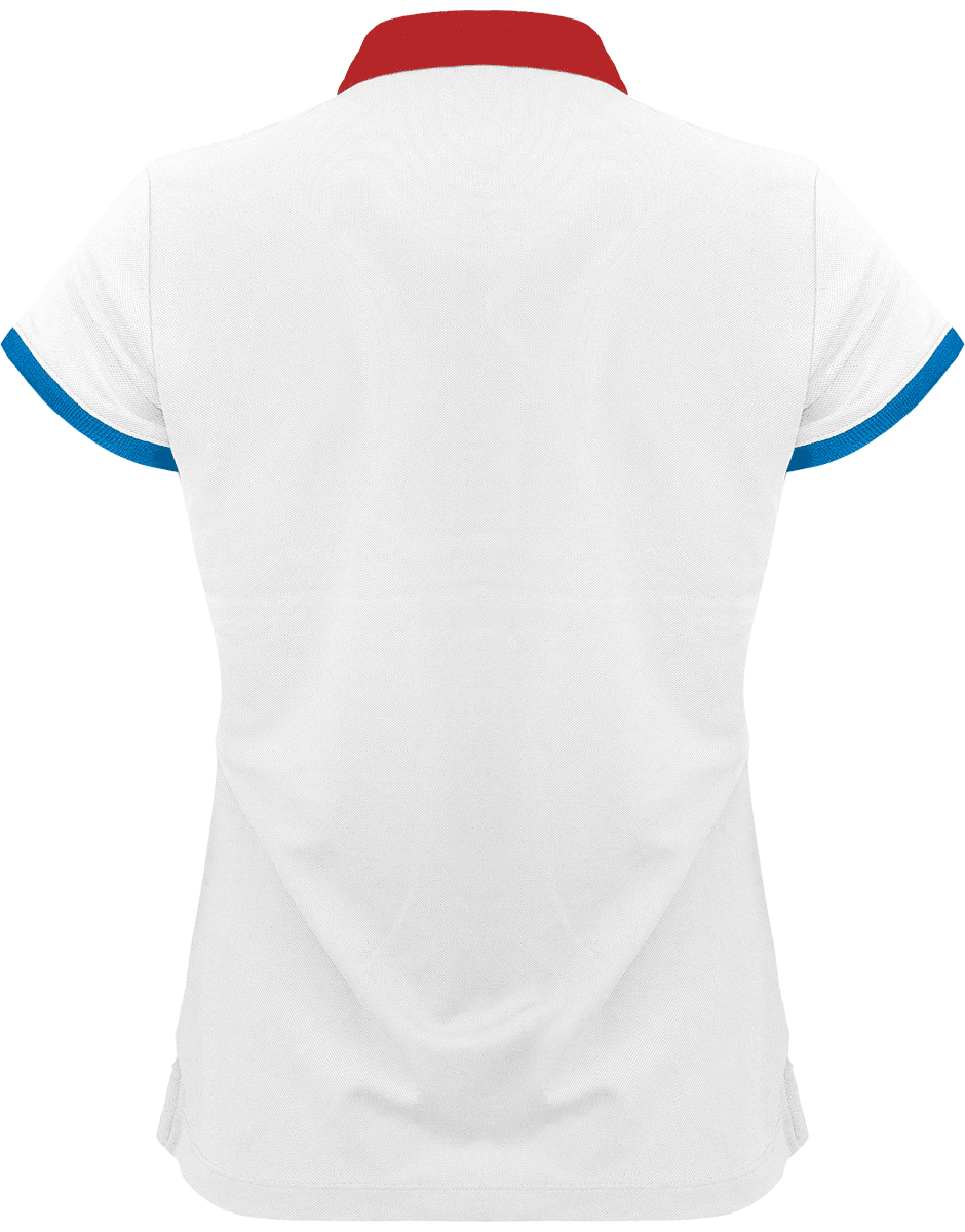 Women's Sports Polo Shirt | Feminine And Elegant White / Red / Sporty Royal Blue