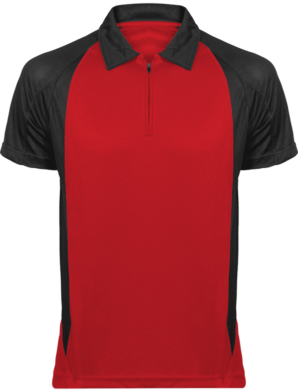 Two-Tone Men's Polo | Sporty And Elegant Red / Black