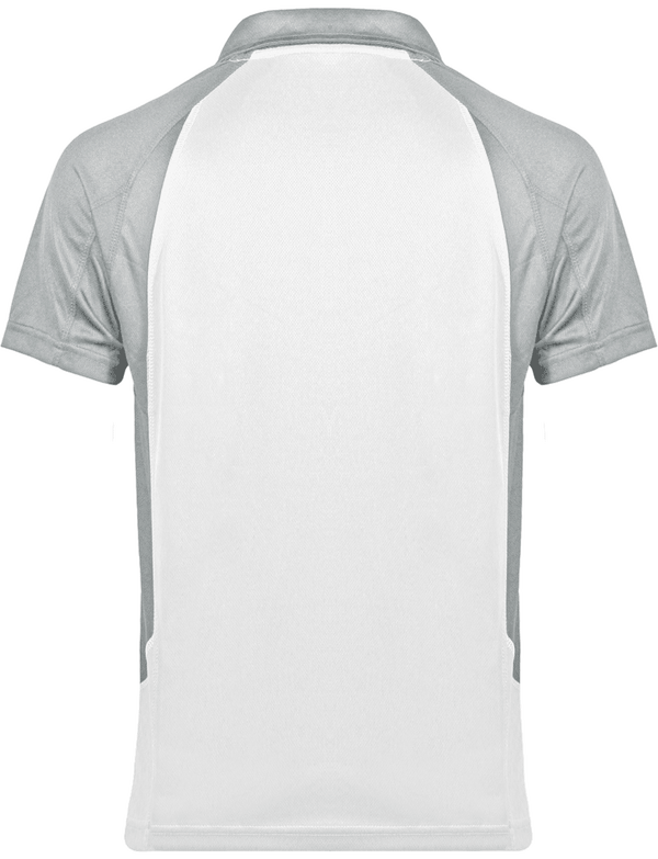 Polo bicolore sport manches courtes dos White / Fine Grey