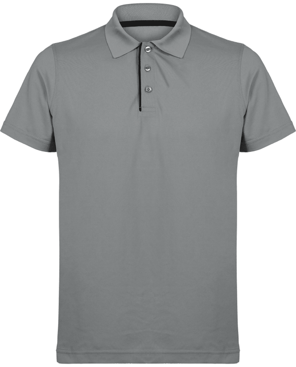 Polo Hombre Personalizado | Bordado E Impresión Silver / Black