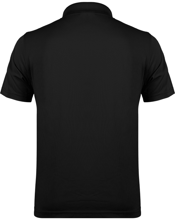 Polo maille piquee sport manches courtes dos Black / Lime