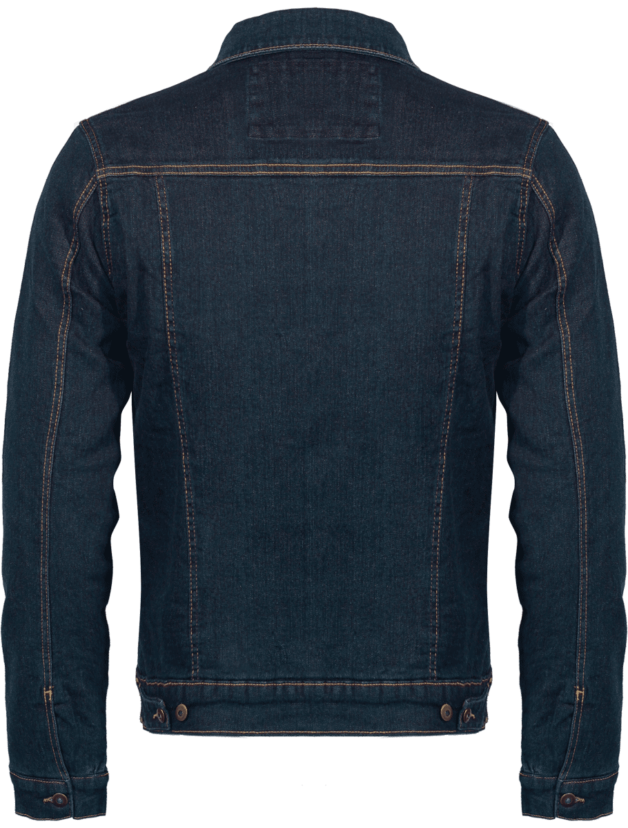 Men's Denim Jacket | Embroidery On The Back Blue Rinse