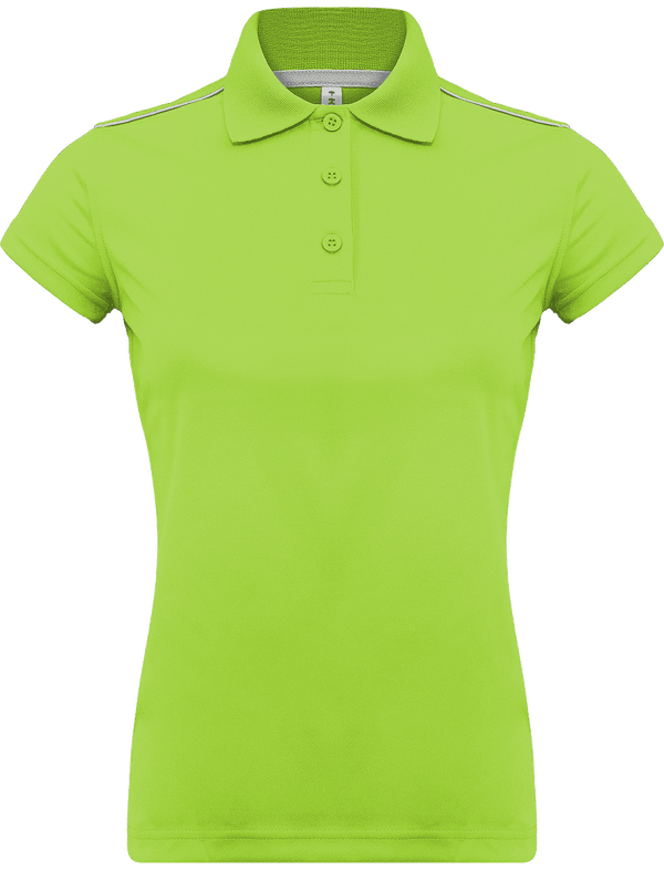 Damen-Sportpolo | Stickerei Und Flex | 100% Polyester Lime