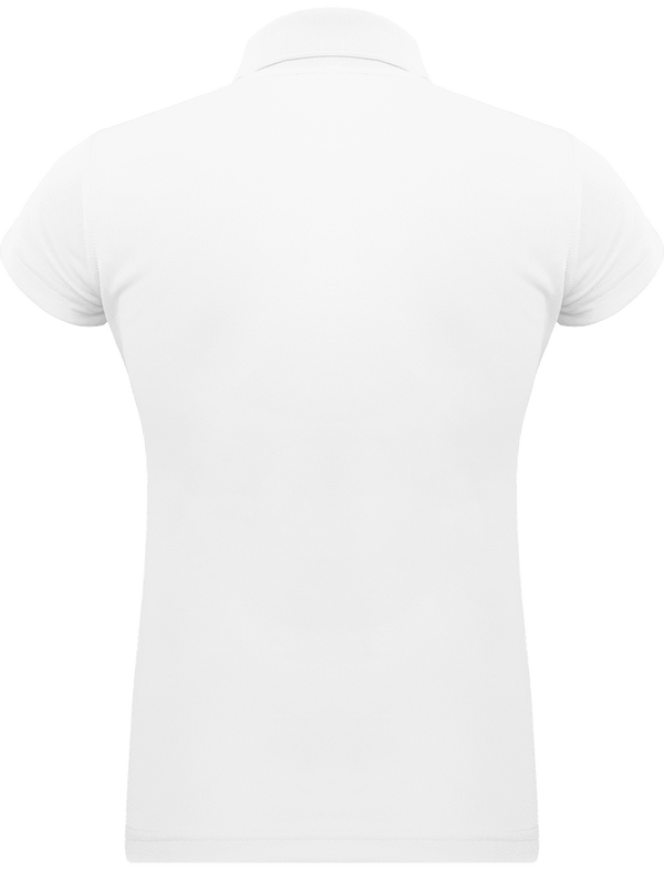 Polo manches courtes avec galons femme dos White