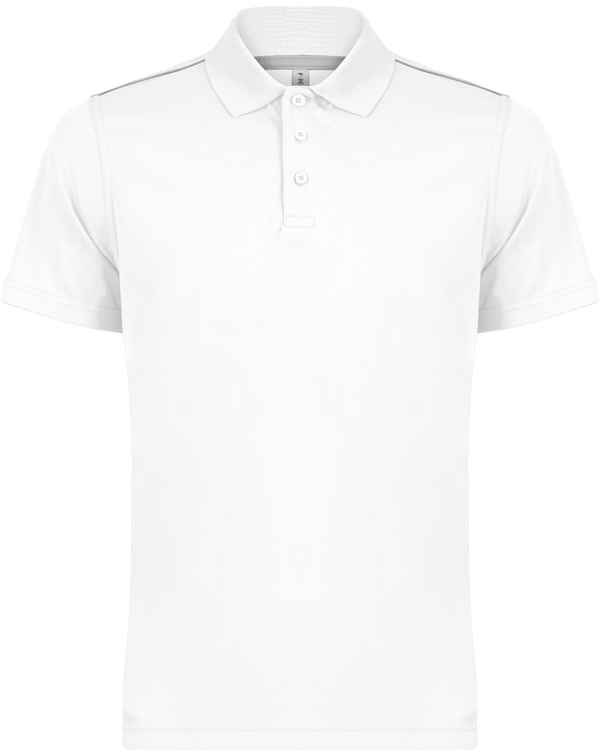 Polo Hombre Deporte Para Personalizar | Bordado Y Flex White