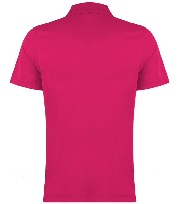 Polo manches courtes avec galons homme dos Fuchsia