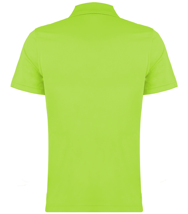 Polo manches courtes avec galons homme dos Lime