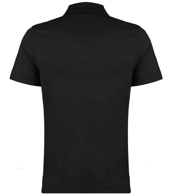 Polo manches courtes avec galons homme dos Black