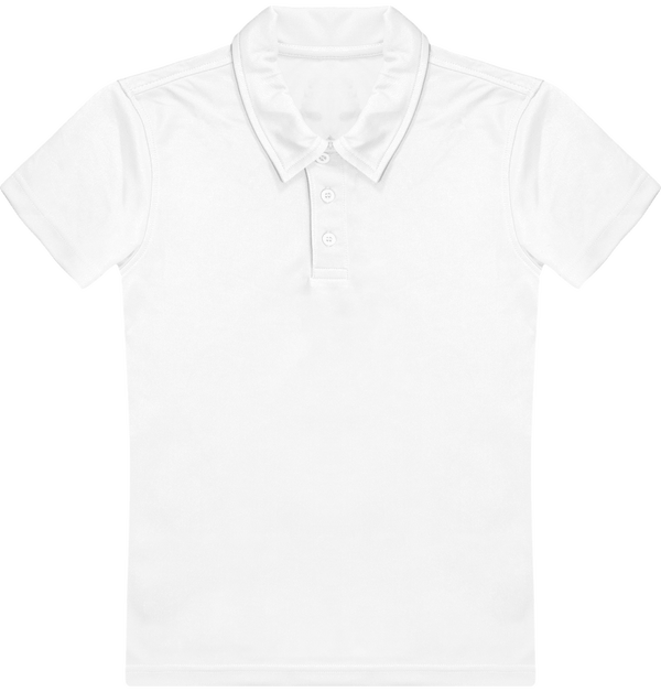 Polo Niño Deporte Para Personalizar | Manga Corta | Transpirable Y Confortable White