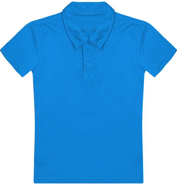 Polo Niño Deporte Para Personalizar | Manga Corta | Transpirable Y Confortable Aqua Blue