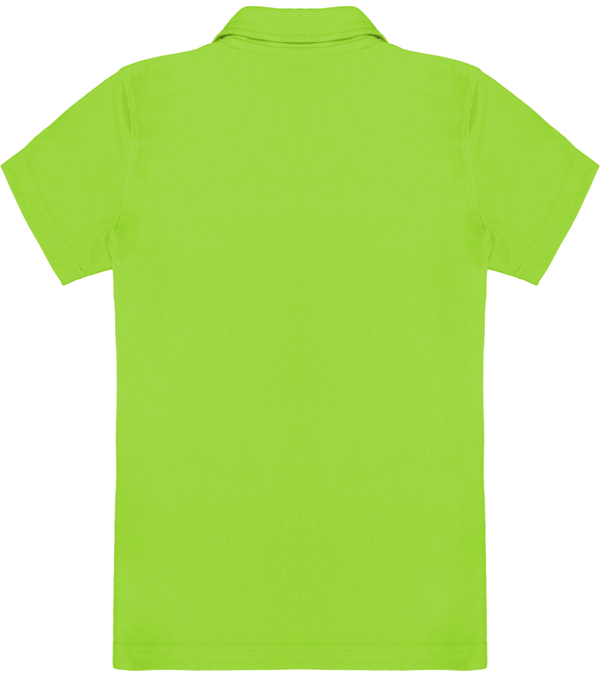 Polo sport manches courtes enfant dos Lime
